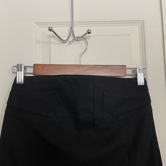 Express Womens Black Buckle Back High Waisted Mini Pencil Career Skirt Size 00 - Picture 3 of 9